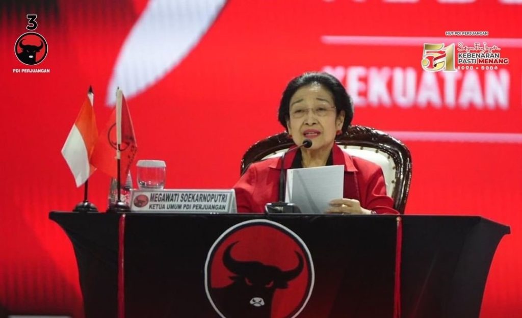 Megawati dalam Rakernas PDIP