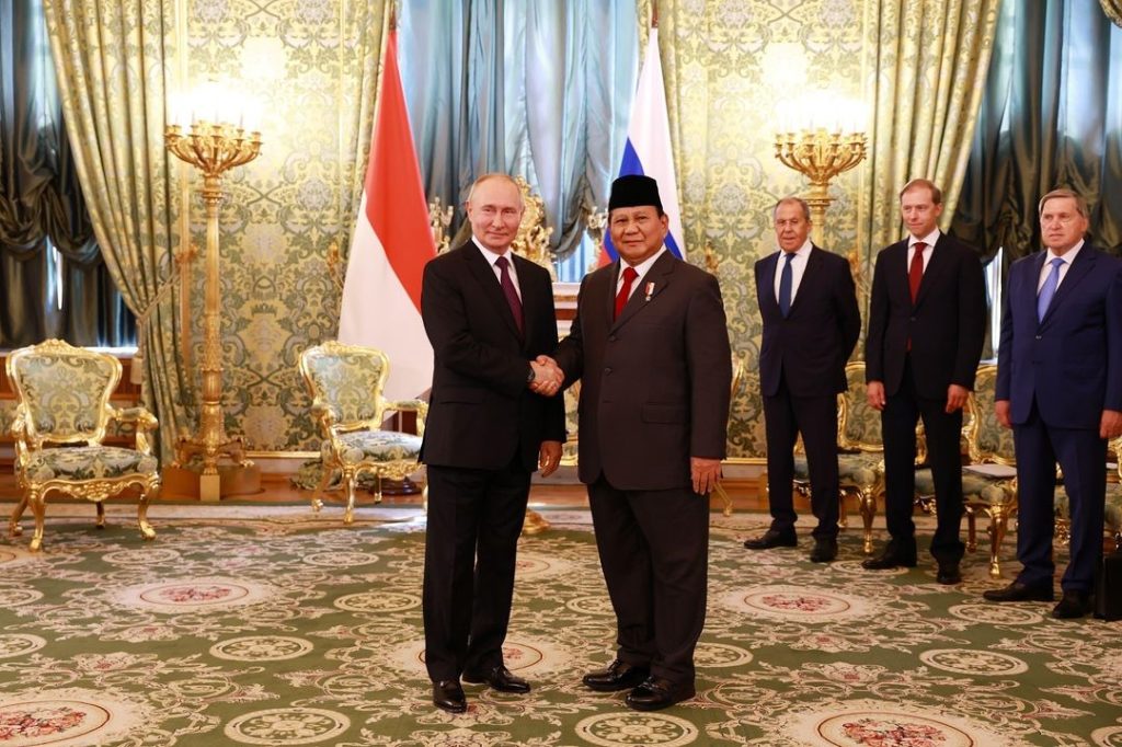 pertemuan Prabowo dengan Vladimir Putin