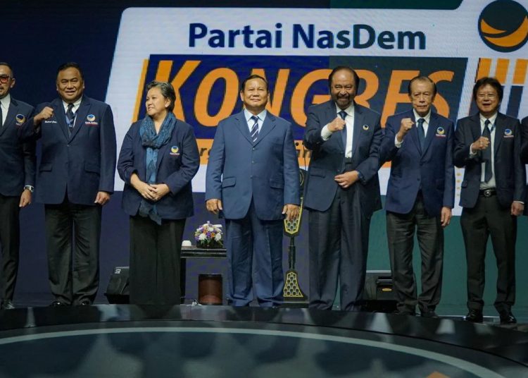 Prabowo Subianto di Kongres III Partai NasDem