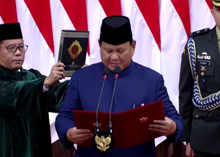 Pelantikan Prabowo Subianto sebagai Presiden RI ke-8