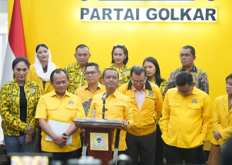 Bahlil Lahadalia umumkann susunan pengurus Partai Golkar 2024-209