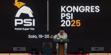Prabowo Subianto di Kongres PSI 2025